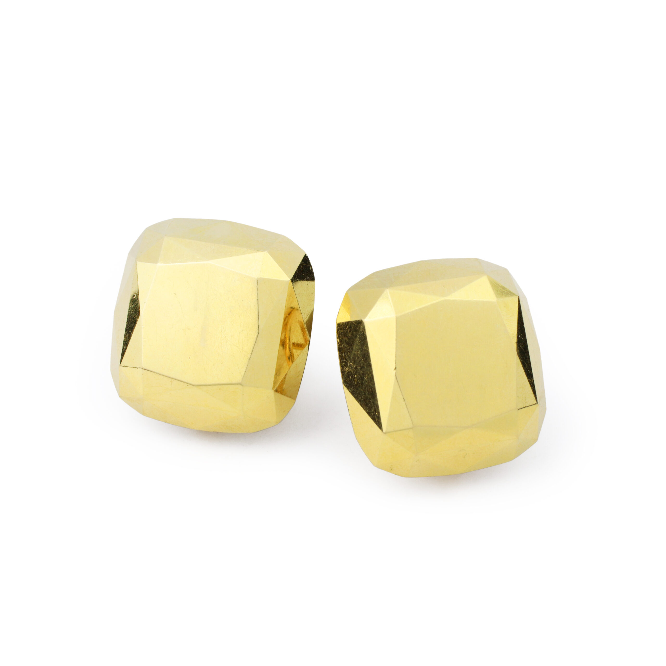 Tiffany & Co. Elsa Peretti Jumbo ‘Carat’ Faceted Gold Ear Clips
