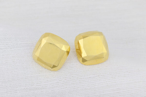Tiffany & Co. Elsa Peretti Jumbo ‘Carat’ Faceted Gold Ear Clips