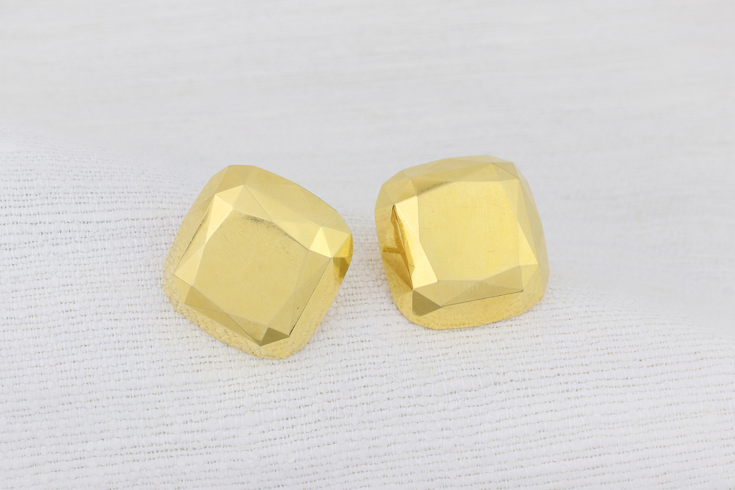 Tiffany & Co. Elsa Peretti Jumbo ‘Carat’ Faceted Gold Ear Clips