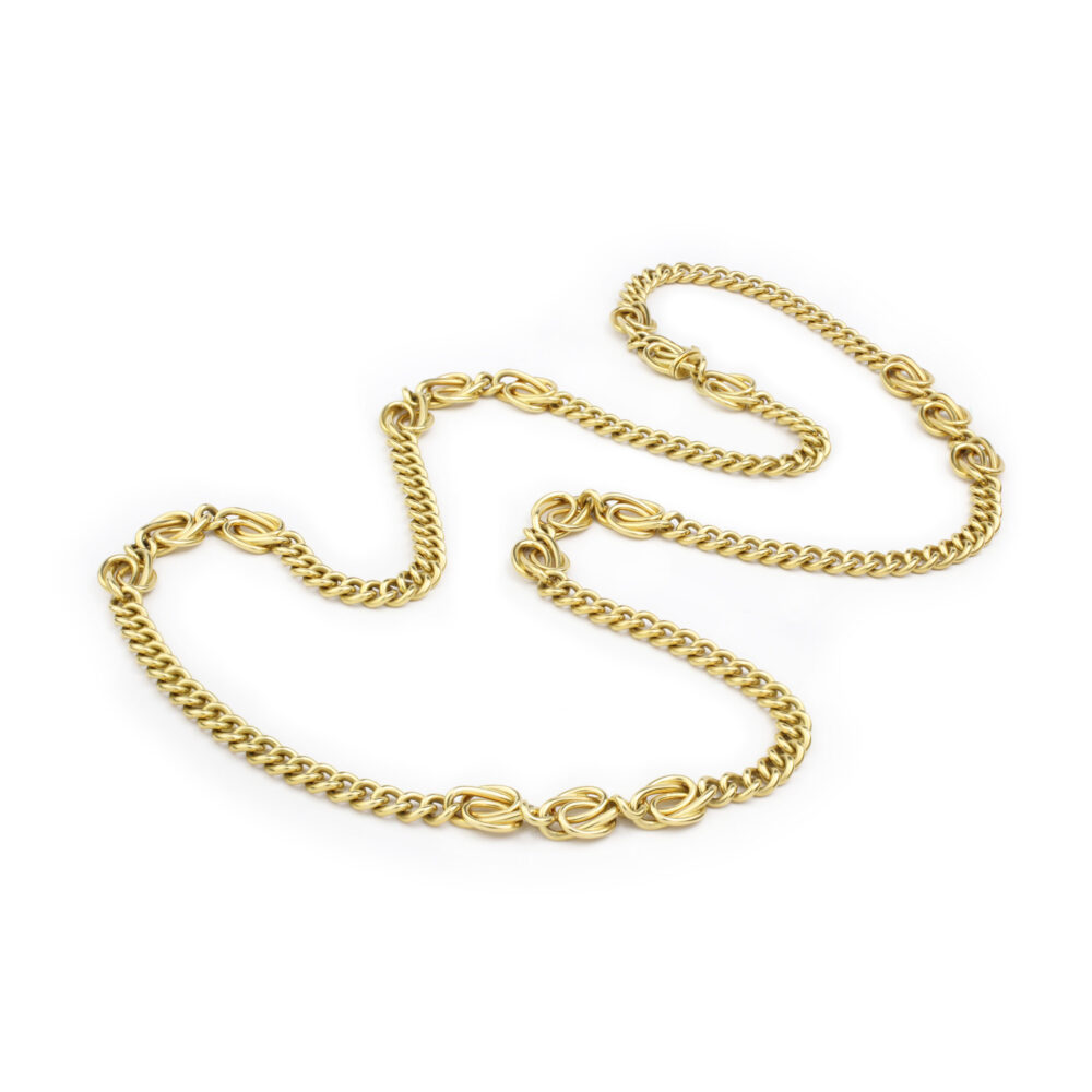Bulgari Gold Fancy Link Long Necklace