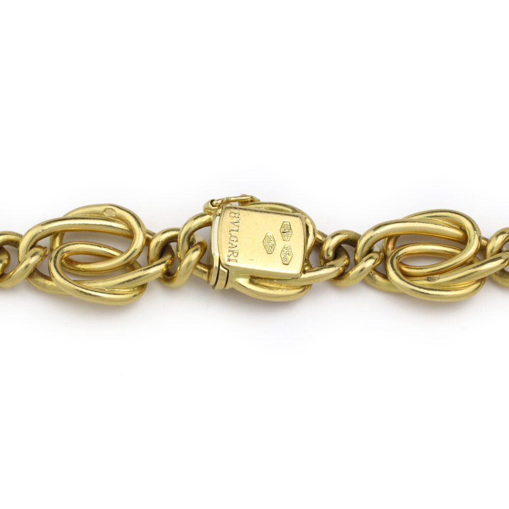 Bulgari Gold Fancy Link Long Necklace