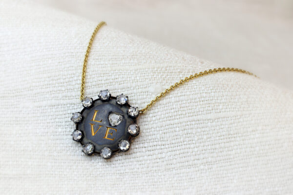 Diamond “Love” Pendant Necklace