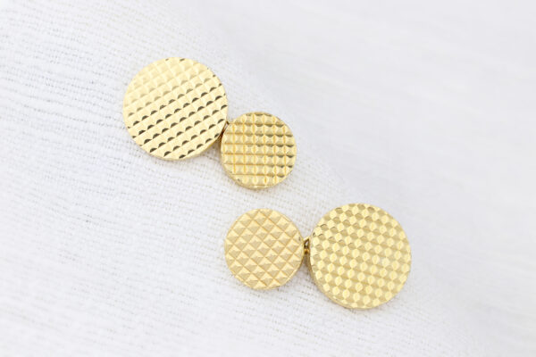 Cartier Textured Gold Cufflinks