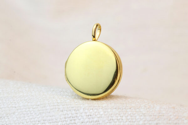 Gold Round Locket Pendant