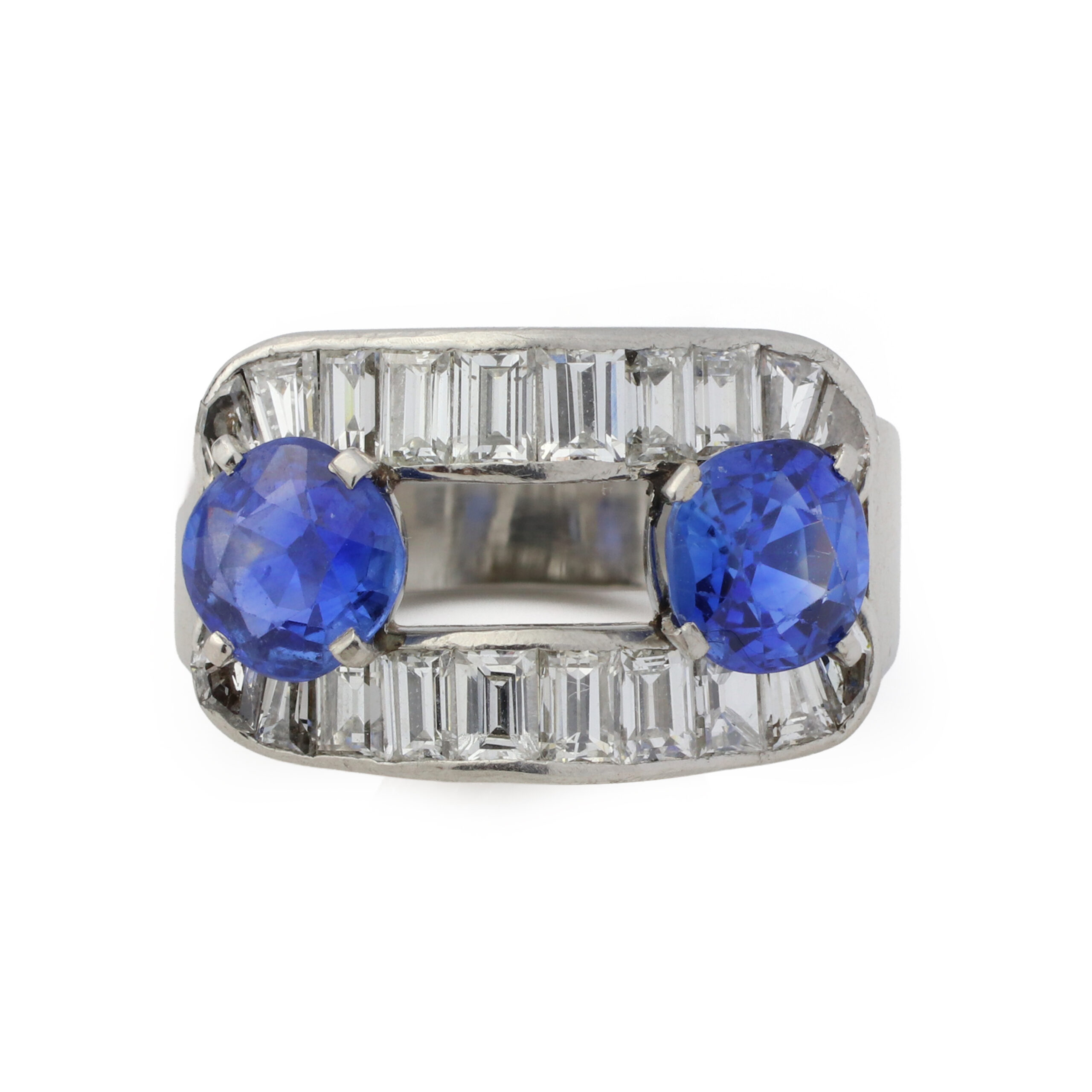 Mauboussin Retro Sapphire and Diamond Ring