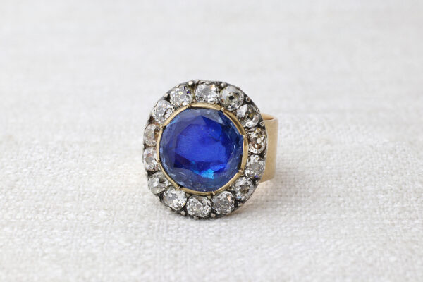 Antique Sapphire and Diamond Ring