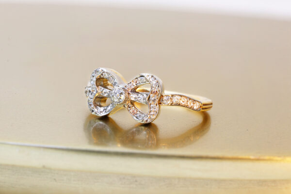 Antique Diamond Set Bow Ring