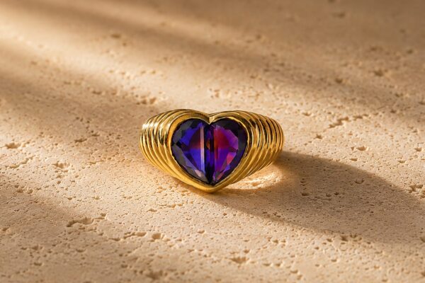 Bulgari ‘Doppio’ Amethyst and Iolite Heart Shape Ring