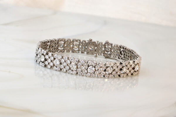 Van Cleef & Arpels Mid-Century Diamond and Platinum Bracelet