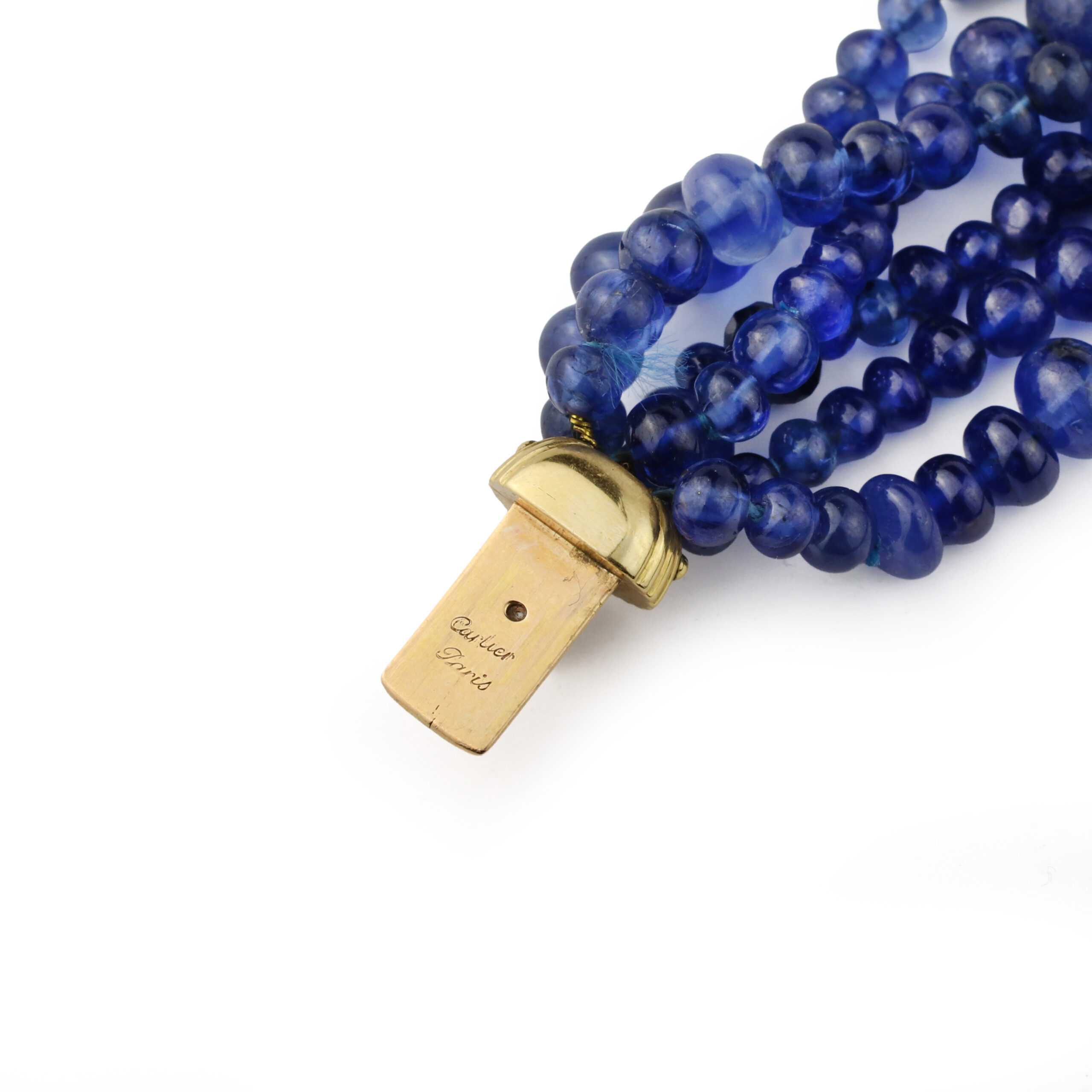 Cartier Mid Century 'Torsade’ Sapphire Bead and Diamond Bracelet