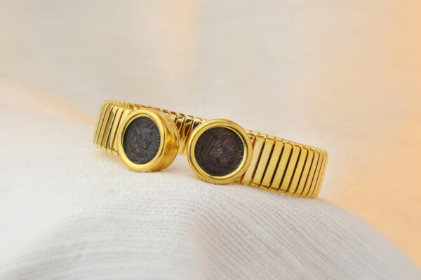 Bulgari ‘Monete’ Double Ancient Coin and Gold Tubogas Bracelet