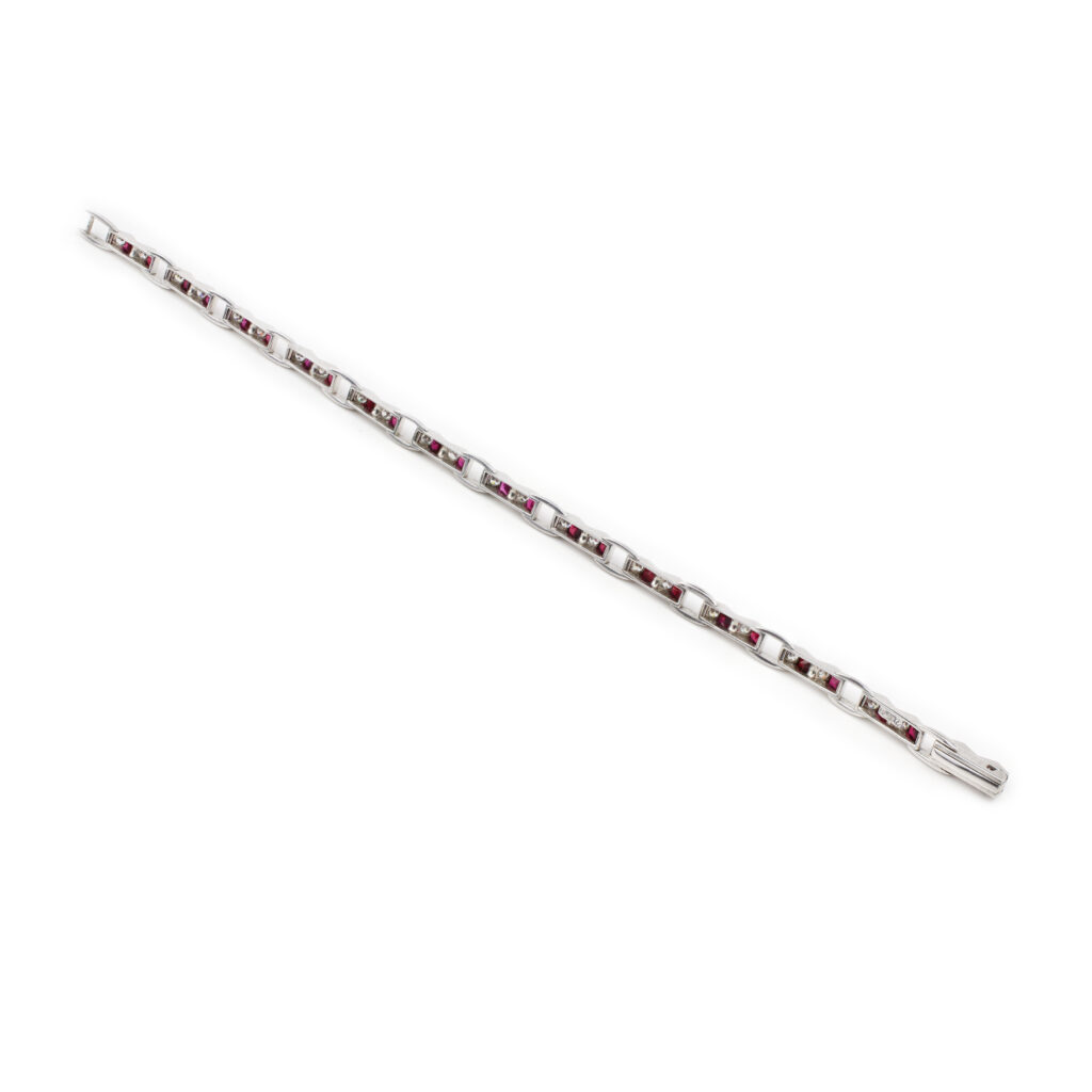 Art Deco Ruby and Diamond Bracelet