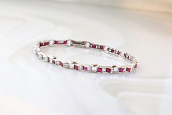 Art Deco Ruby and Diamond Bracelet