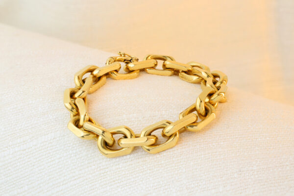 French Mid Century Gold Link Bracelet