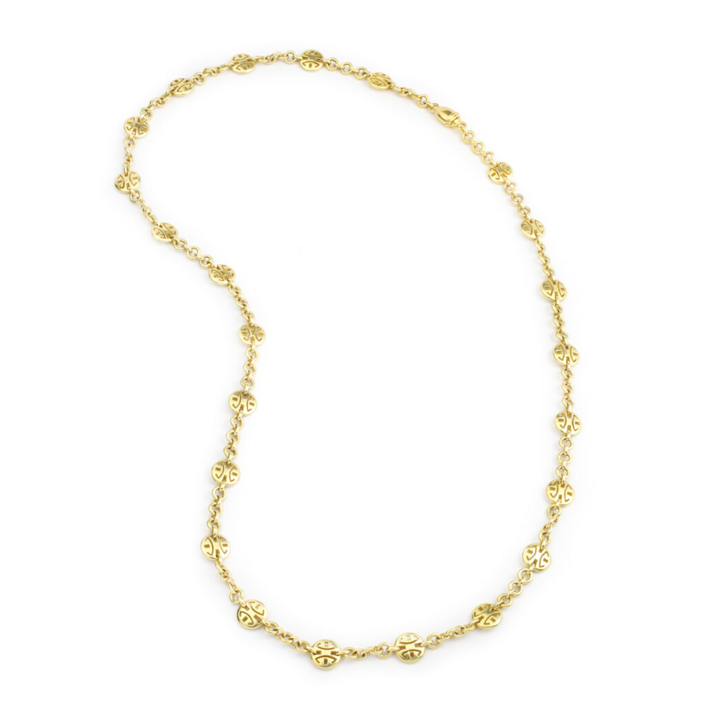 Bulgari Gold Link Long Chain Necklace