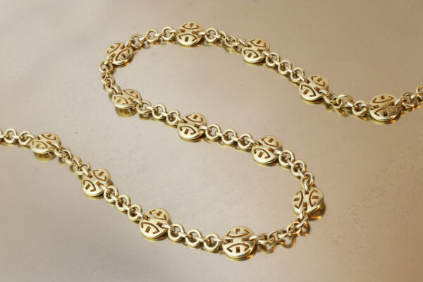 Bulgari Gold Link Long Chain Necklace