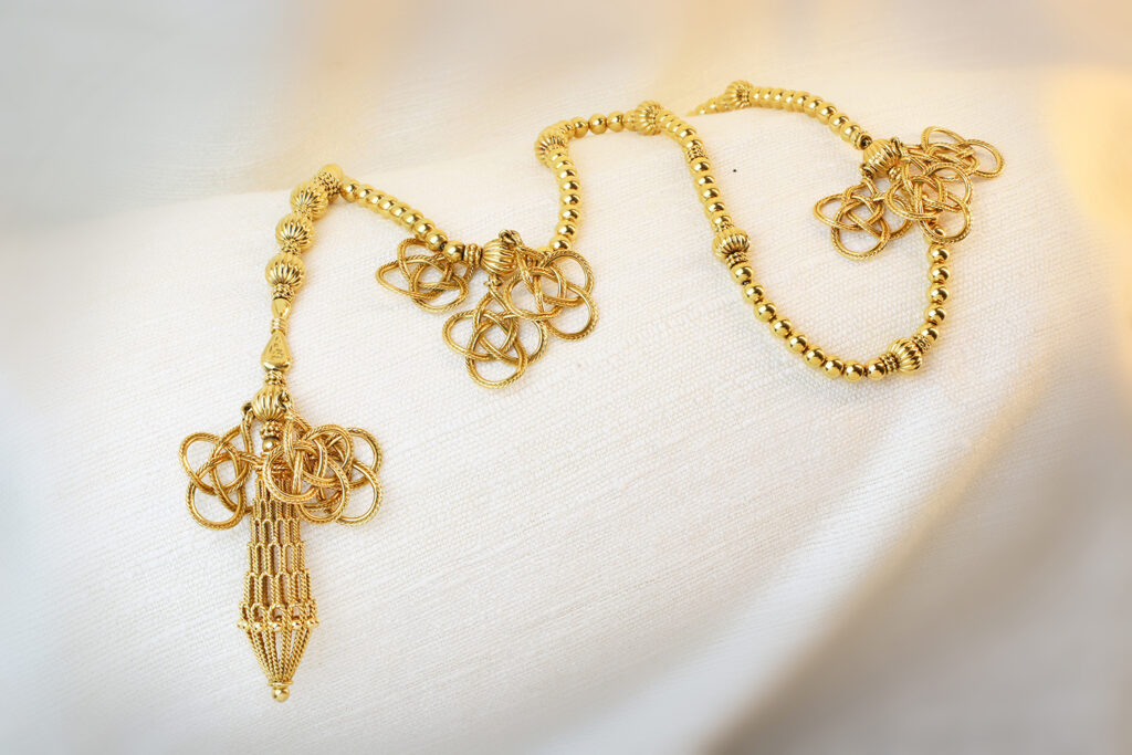 Cartier 'Prayer Bead' Gold Sautoir Necklace