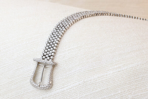 Tiffany and Co.  Diamond and Platinum Strap Bracelet