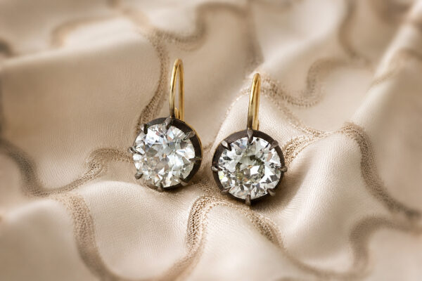 Old European Cut Diamonds on a Wire Ear Pendants» Price on Request «