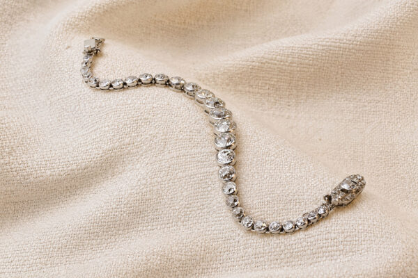 Art Deco Diamond and White Gold Riviére Bracelet