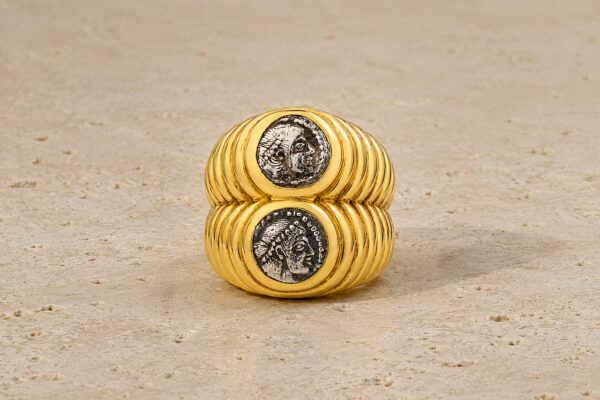 Bulgari ‘Monete’ Double Ancient Coin and Gold Ring
