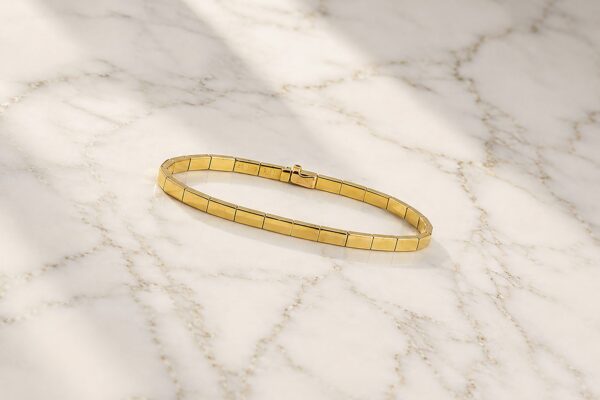 Hermes Mid Century Gold Link Bracelet
