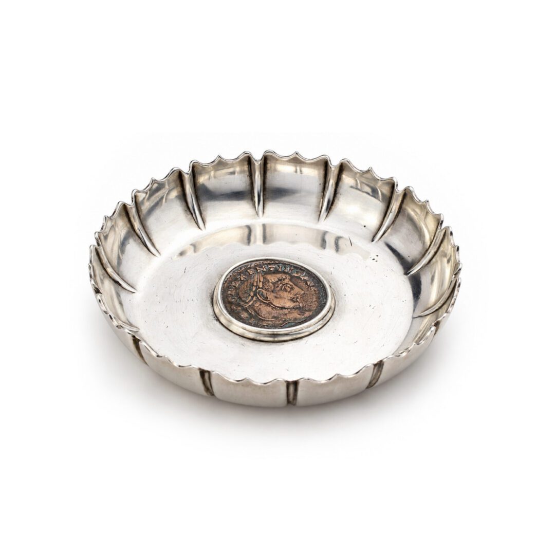 Bulgari 'Monete' Ancient Coin and Sterling Silver Dish