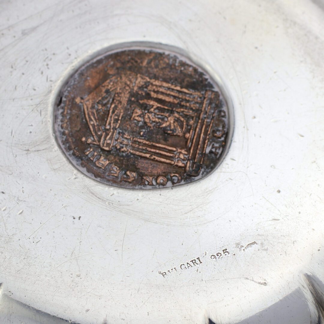 Bulgari 'Monete' Ancient Coin and Sterling Silver Dish