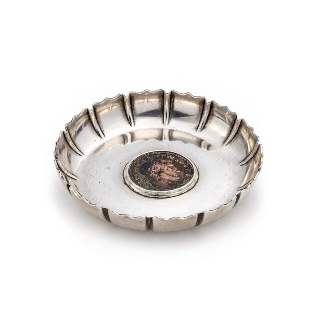 Bulgari 'Monete' Ancient Coin and Sterling Silver Dish