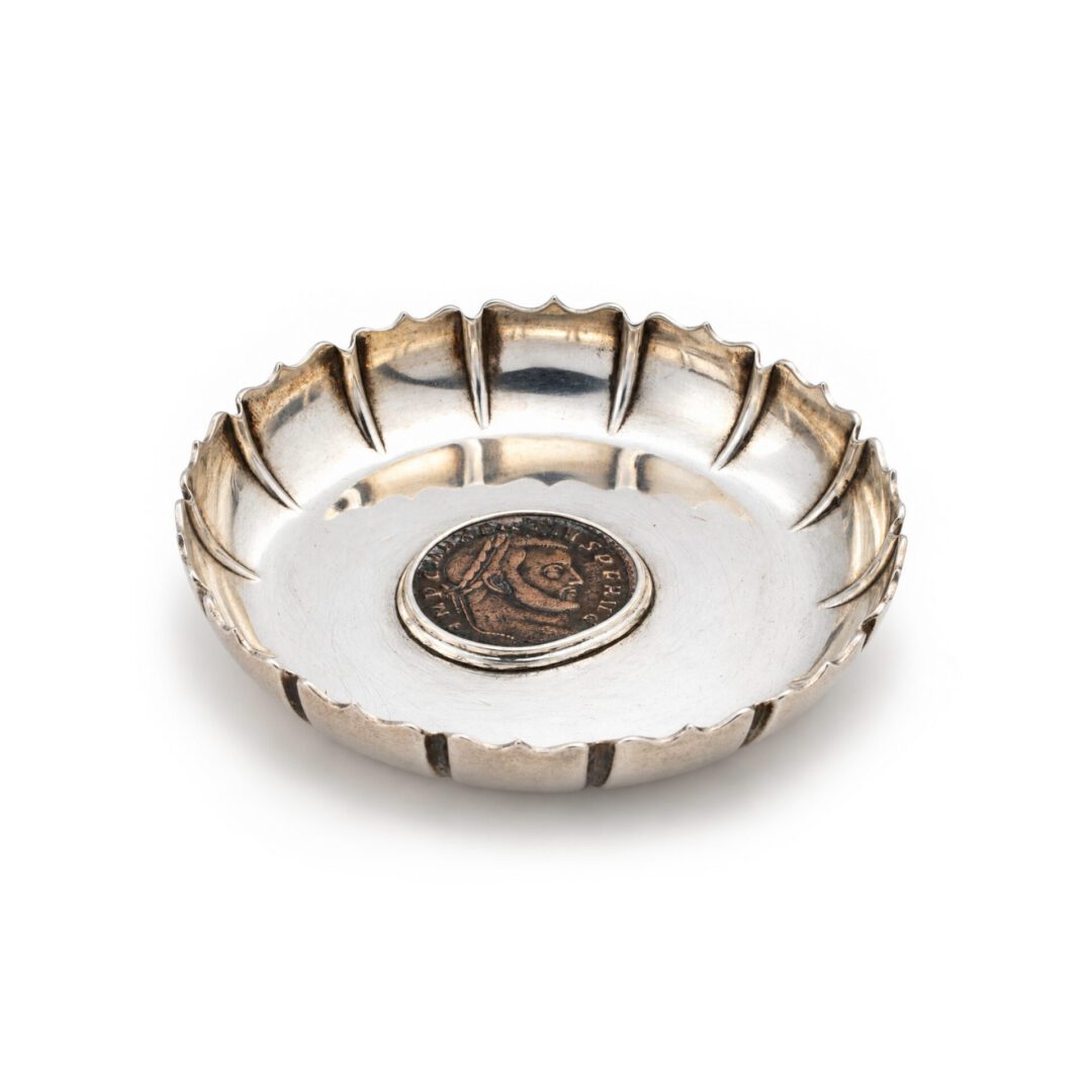 Bulgari 'Monete' Ancient Coin and Sterling Silver Dish