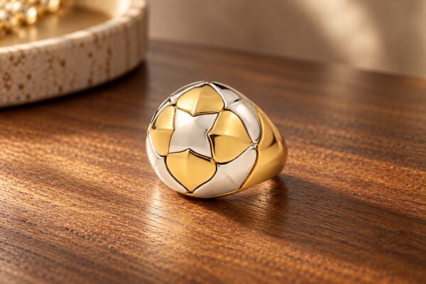 Bulgari Bi-Colored Gold Dome Ring