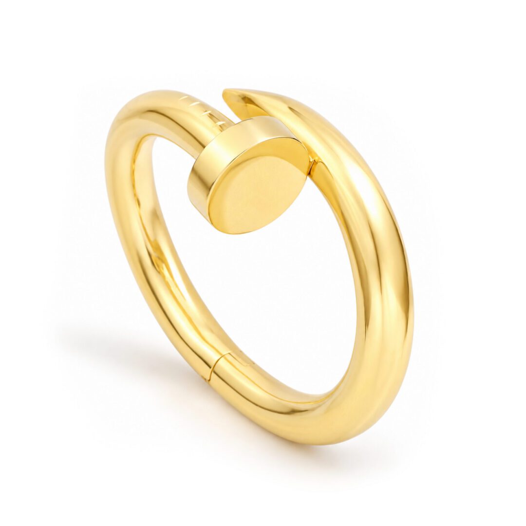Aldo Cipullo Gold Jumbo Nail Bangle Bracelet