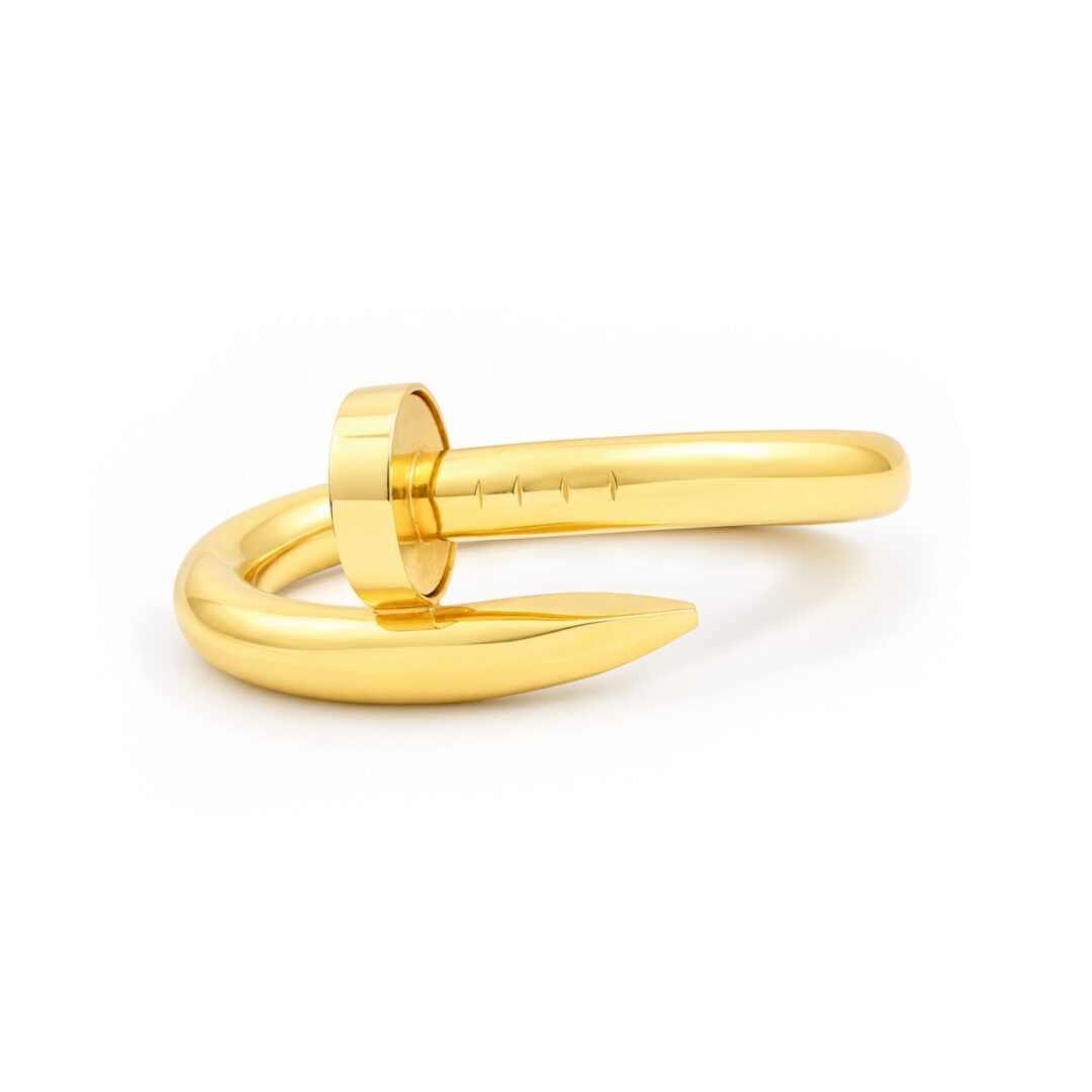 Aldo Cipullo Gold Jumbo Nail Bangle Bracelet