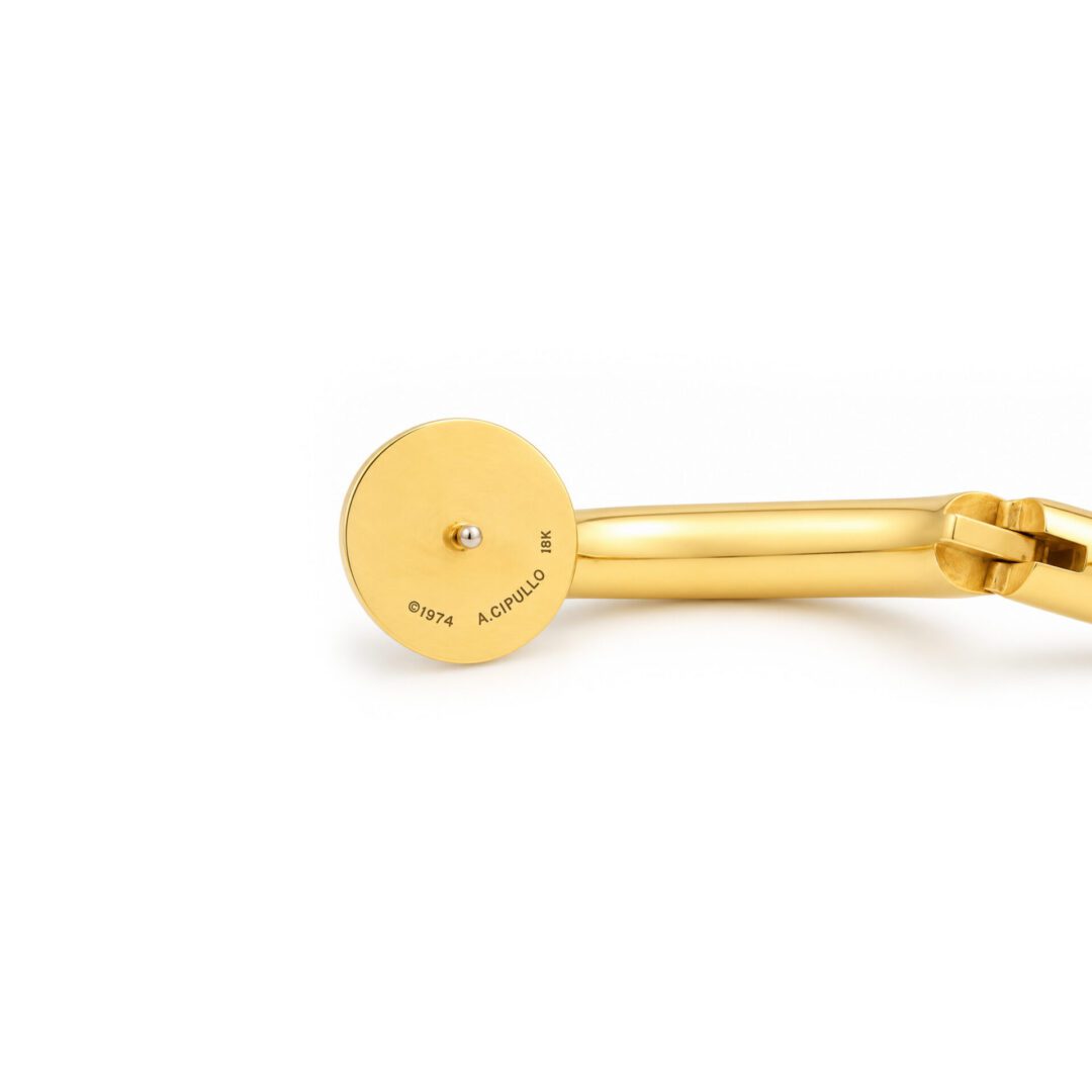 Aldo Cipullo Gold Jumbo Nail Bangle Bracelet