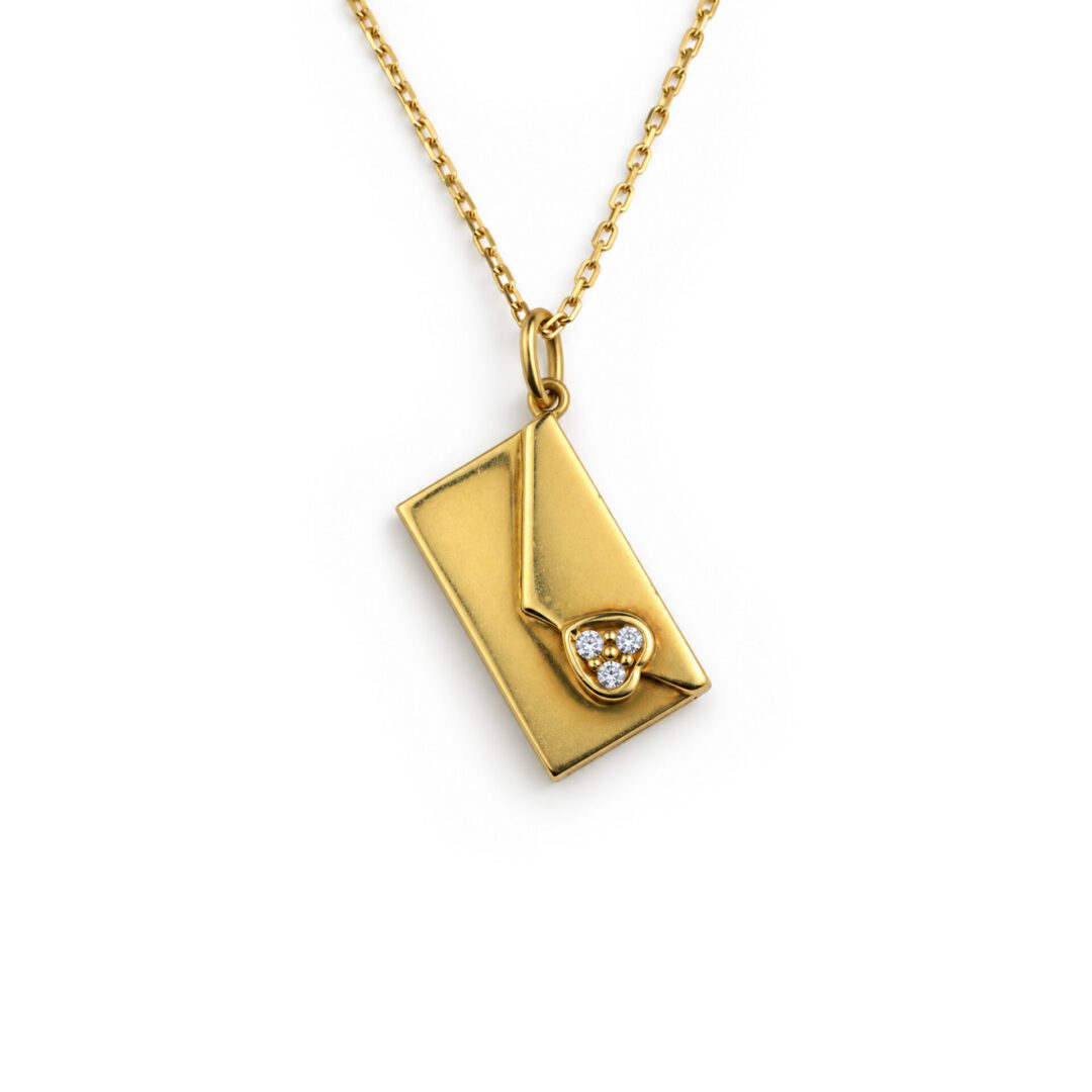 Cartier 'Love Letter' Gold and Diamond Pendant Necklace