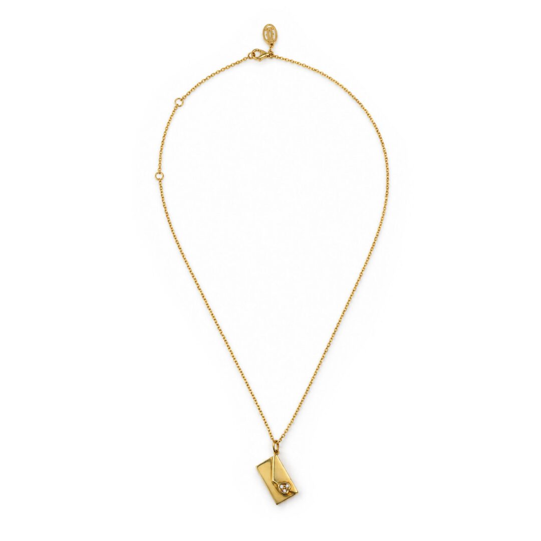 Cartier 'Love Letter' Gold and Diamond Pendant Necklace
