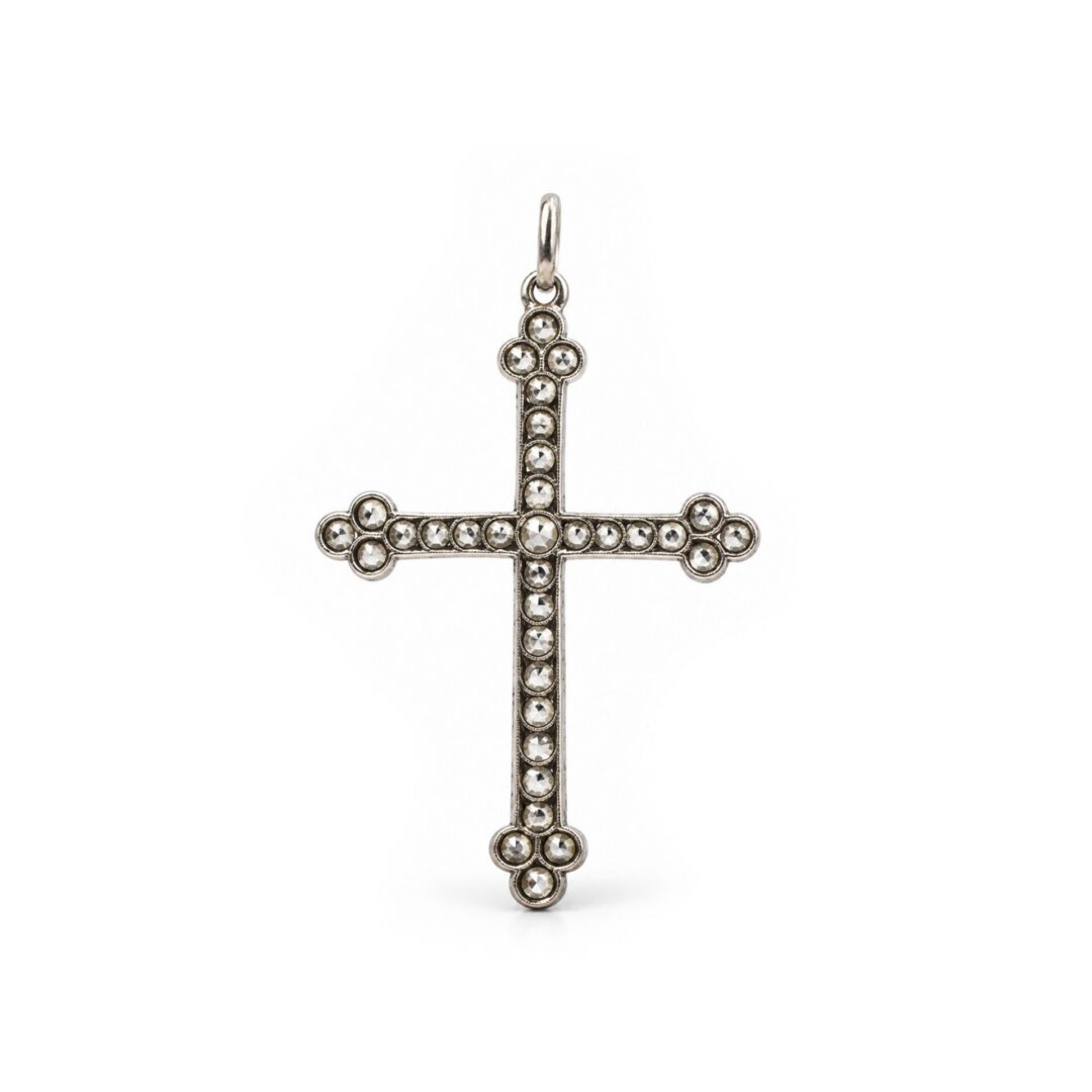 Antique Diamond Set Cross Pendant