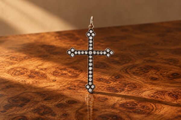 Antique Diamond Set Cross Pendant