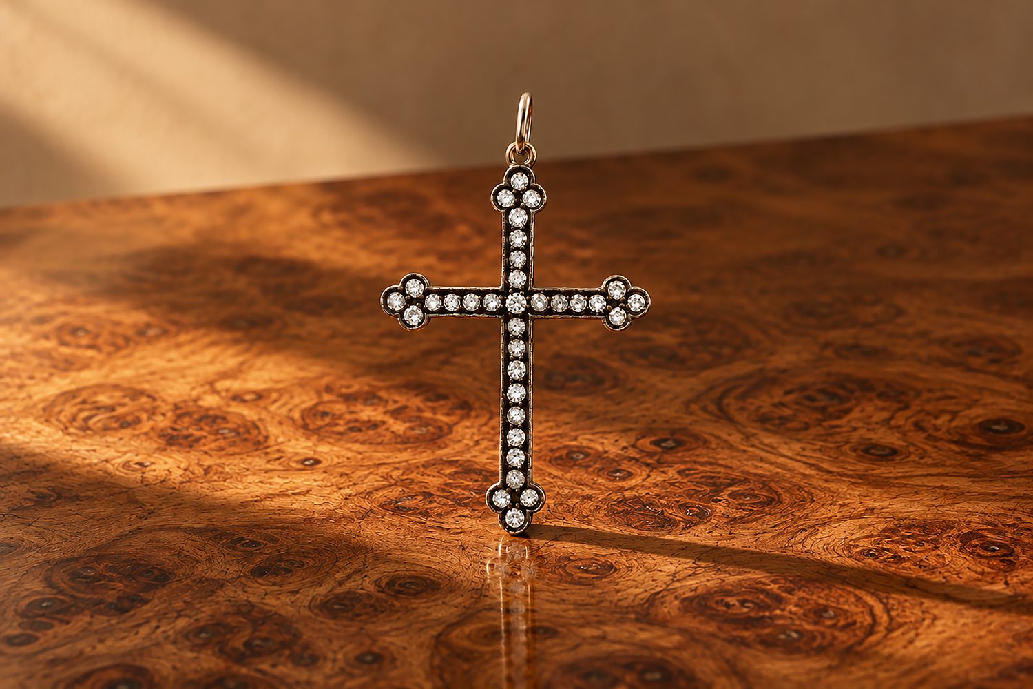 Antique Diamond Set Cross Pendant